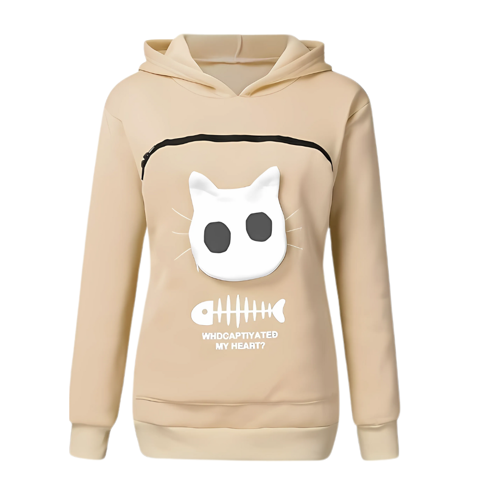 Sweat à capuche interactif pour animaux -Beige - Ozerty