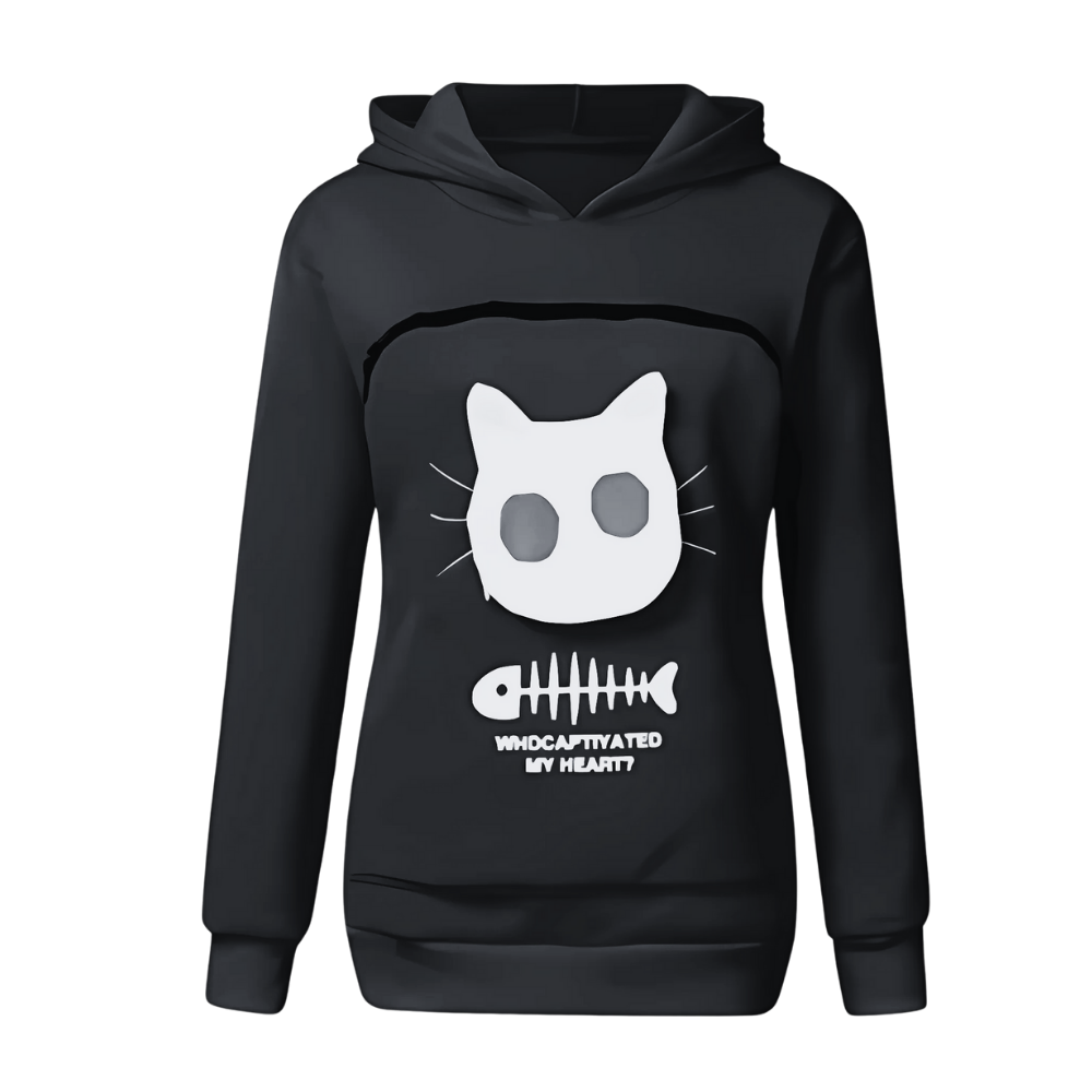 Sweat à capuche interactif pour animaux -Noir - Ozerty