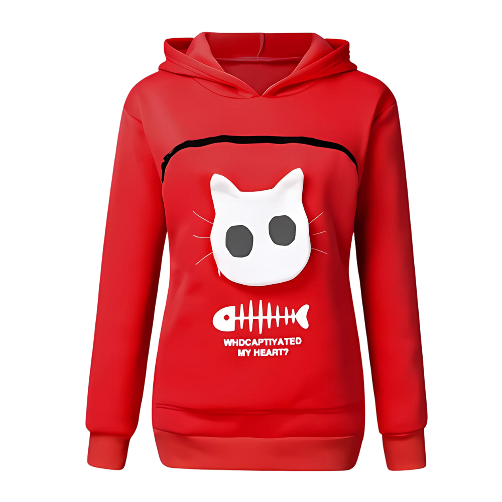 Sweat à capuche interactif pour animaux -Rouge - Ozerty