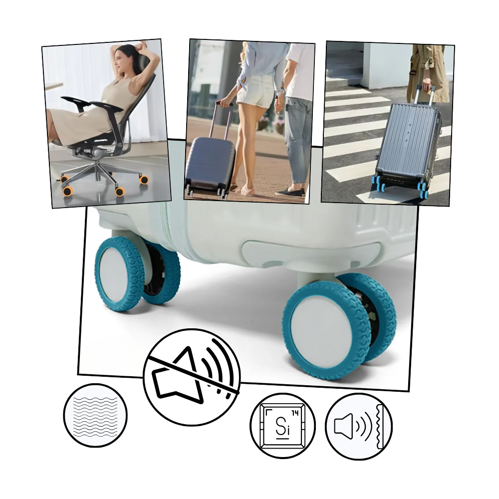 Protections en silicone pour roues de valise - Ozerty