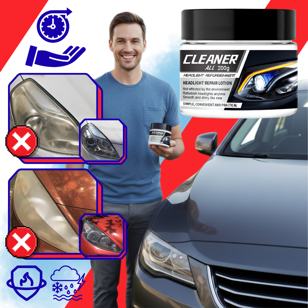 Kit de nettoyage et de protection pour phares de voiture - Ozerty