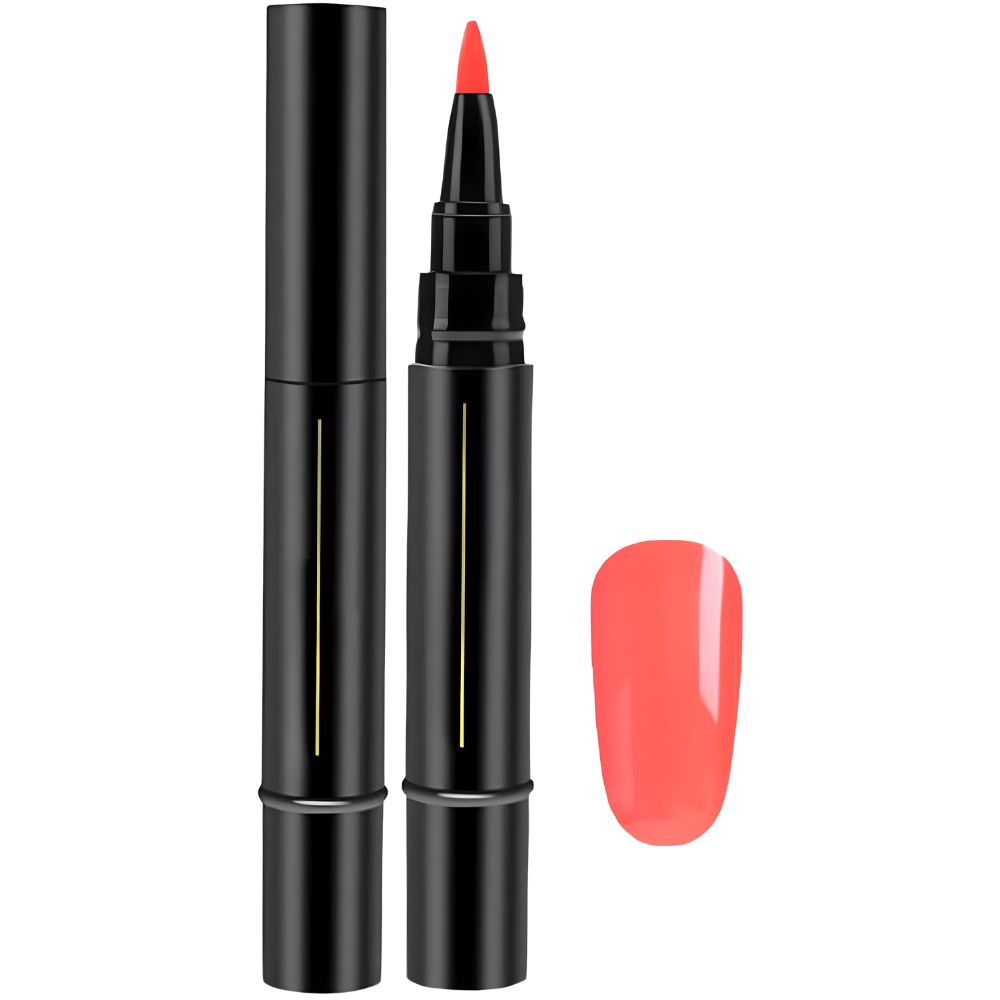 Stylo vernis à ongles à séchage rapide -Orange corail - Ozerty