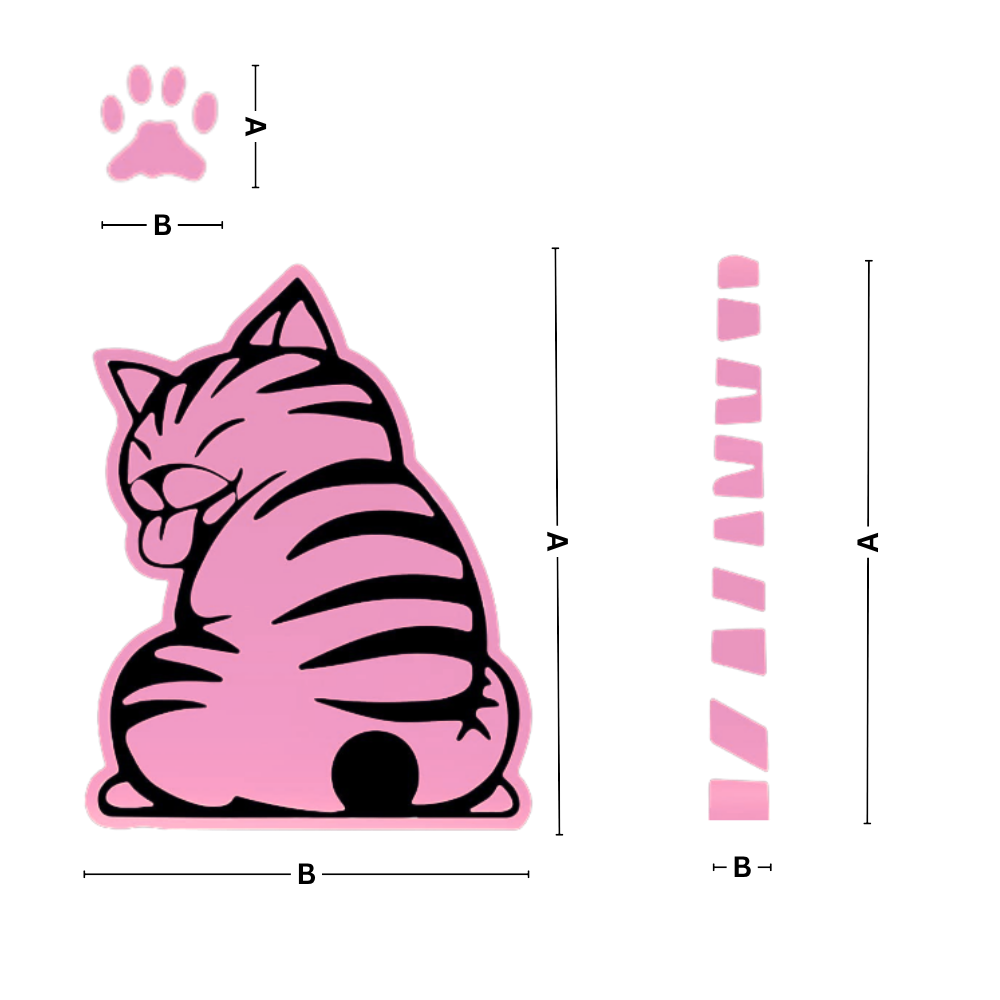 Autocollant pour essuie-glace chat espiègle - Ozerty