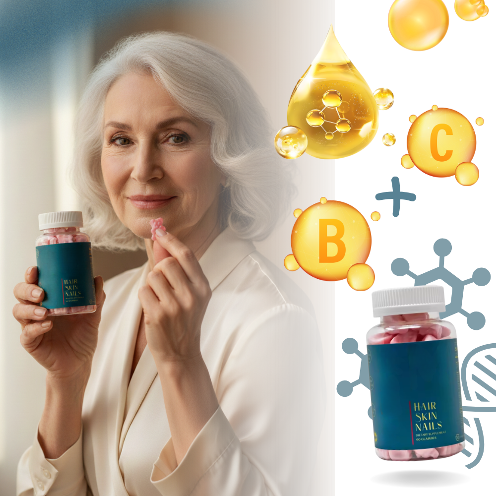 Gummies à la framboise enrichies en biotine - Ozerty