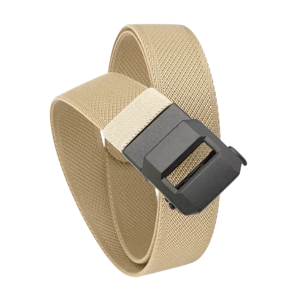 Ceinture en nylon à boucle automatique -Beige - Ozerty