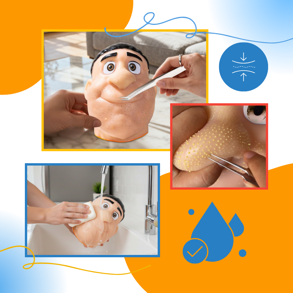 Jeu anti-stress visage en silicone pour percer les boutons - Ozerty