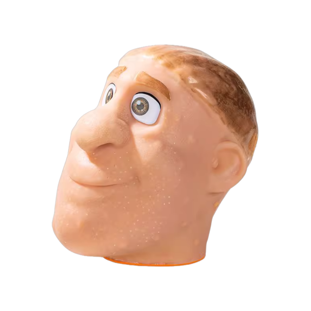 Jeu anti-stress visage en silicone pour percer les boutons -Jaune - Ozerty