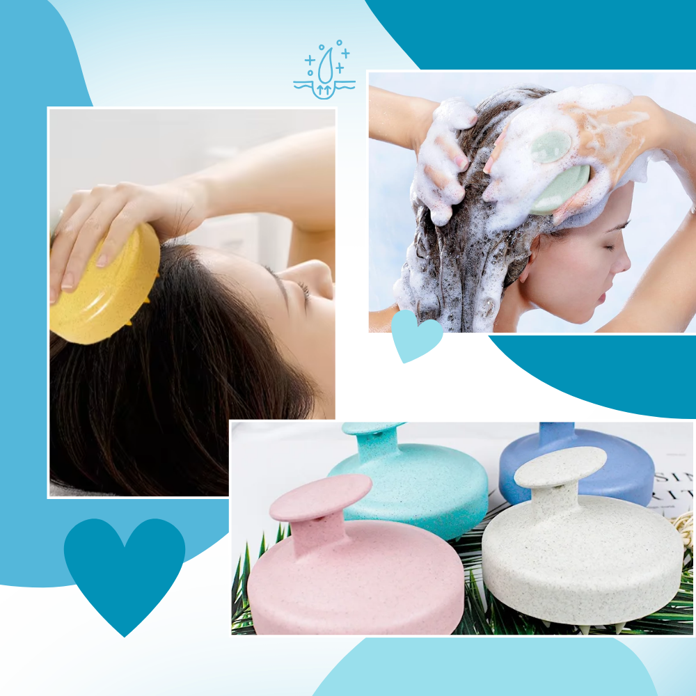 Brosse de massage en silicone pour le cuir chevelu - Ozerty