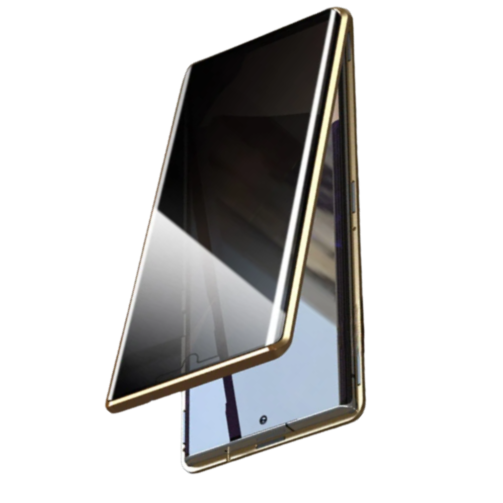 Coque de téléphone Samsung et verre de confidentialité -Or - Ozerty