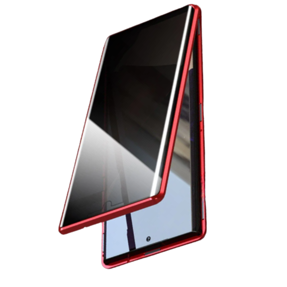 Coque de téléphone Samsung et verre de confidentialité -Rouge - Ozerty