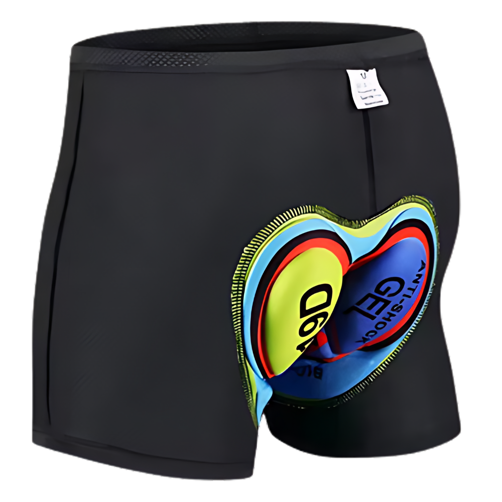 Short de vélo rembourré sans coutures -Noir/SNoir/MNoir/LNoir/XLNoir/2XLNoir/3XLNoir/4XLNoir/XS - Ozerty