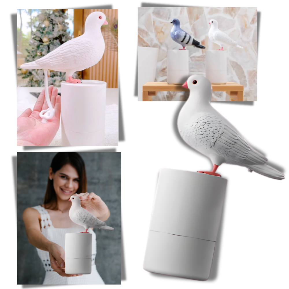 Distributeur de savon automatique en forme de pigeon - Ozerty