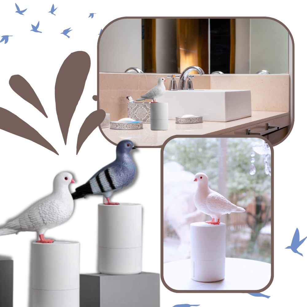 Distributeur de savon automatique en forme de pigeon - Ozerty