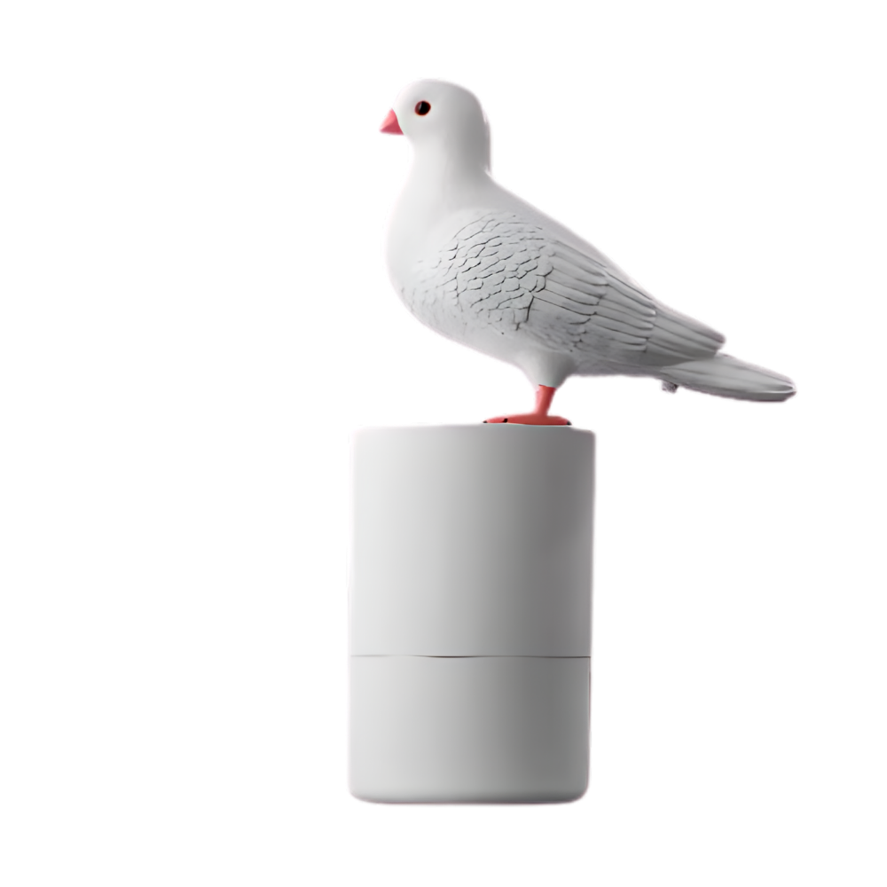 Distributeur de savon automatique en forme de pigeon -Blanc - Ozerty