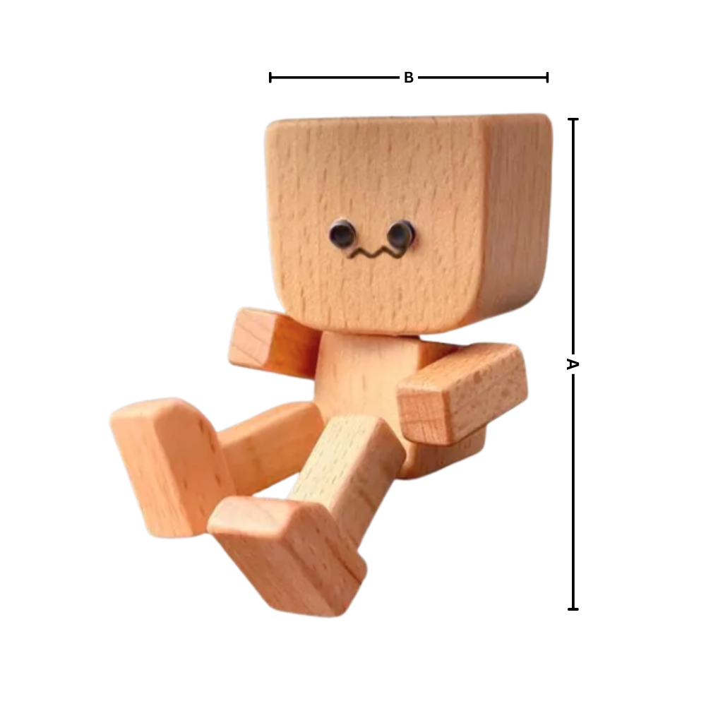 Figurine mobile d'homme en bois  - Ozerty