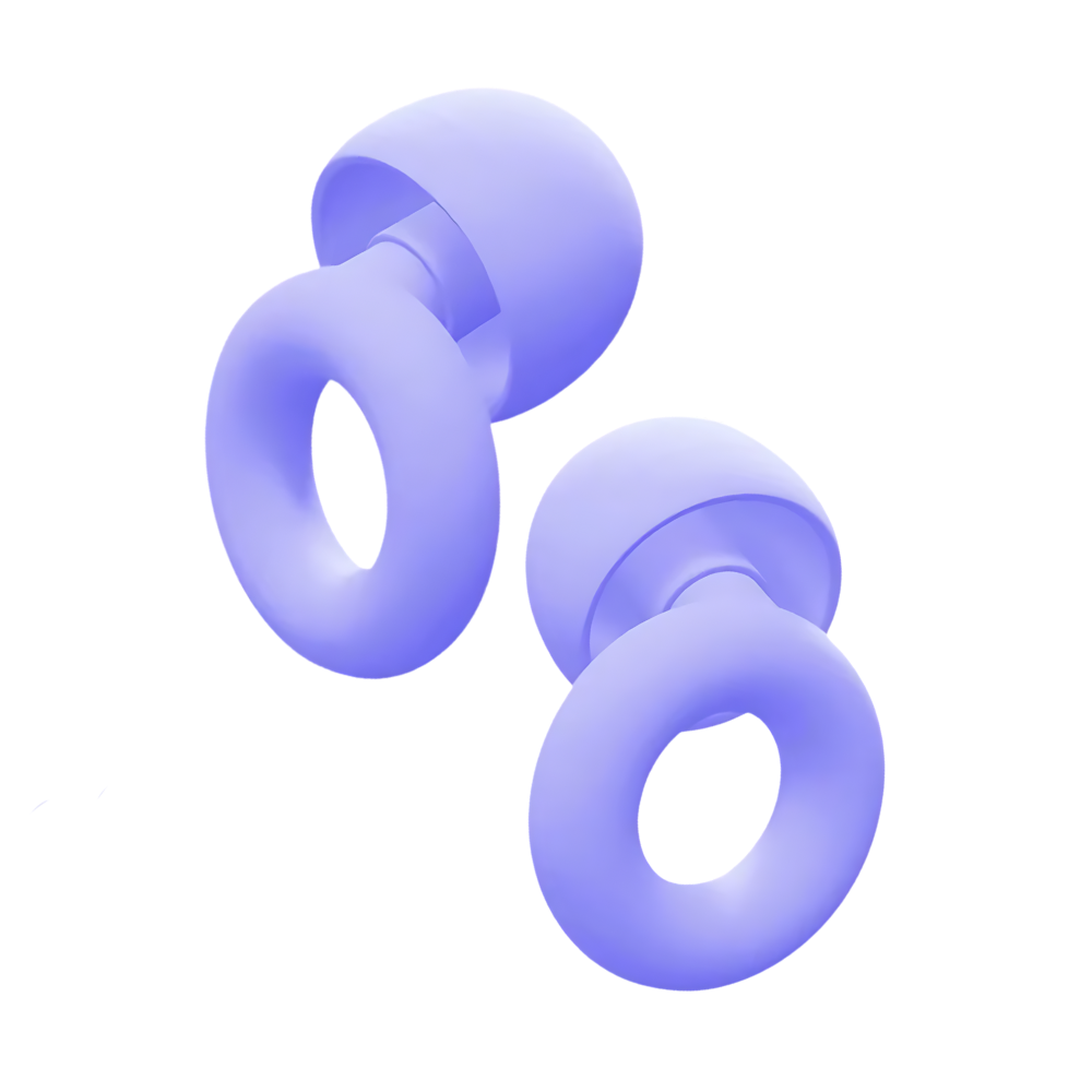 Bouchons d'oreille en silicone -Bleu - Ozerty