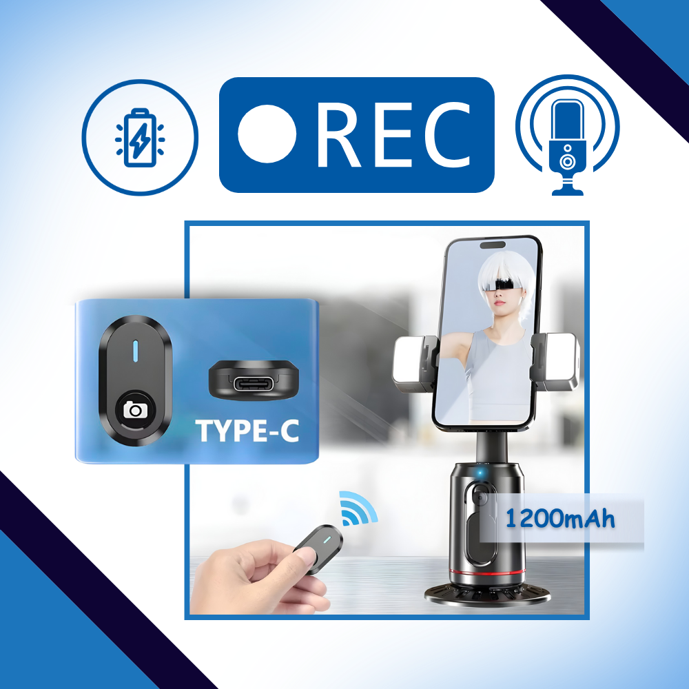 Support pour téléphone intelligent avec stabilisateur et suivi IA - Ozerty