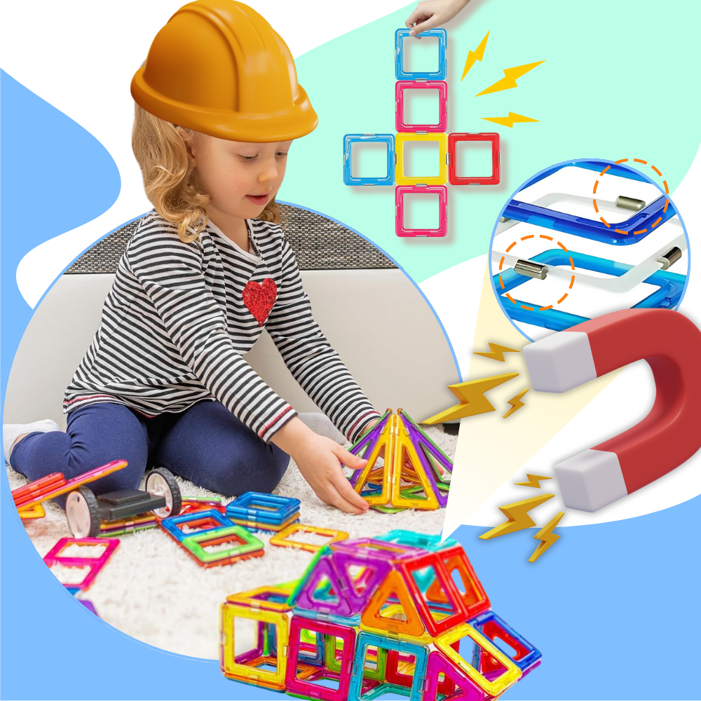 Jeu Blocs De Constructions Magnétiques - Ozerty