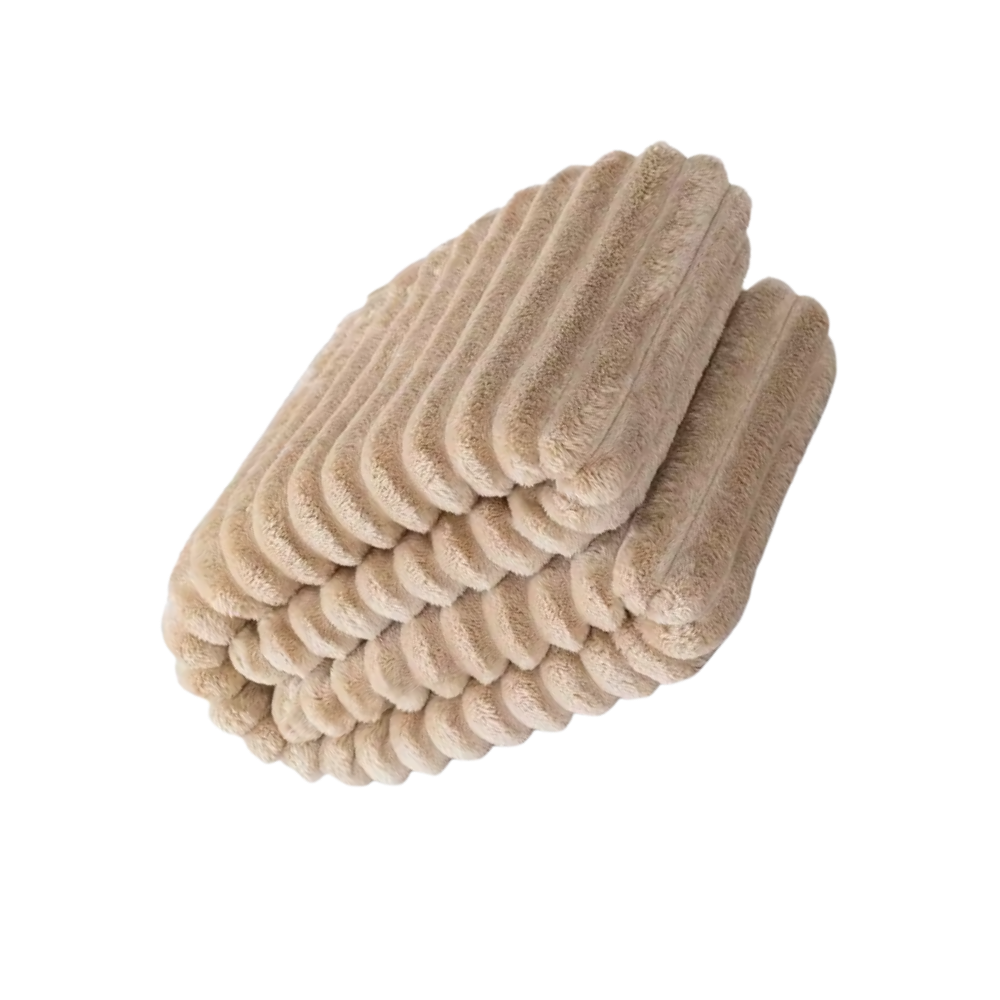 Couverture en flanelle douce et confortable -Beige - Ozerty