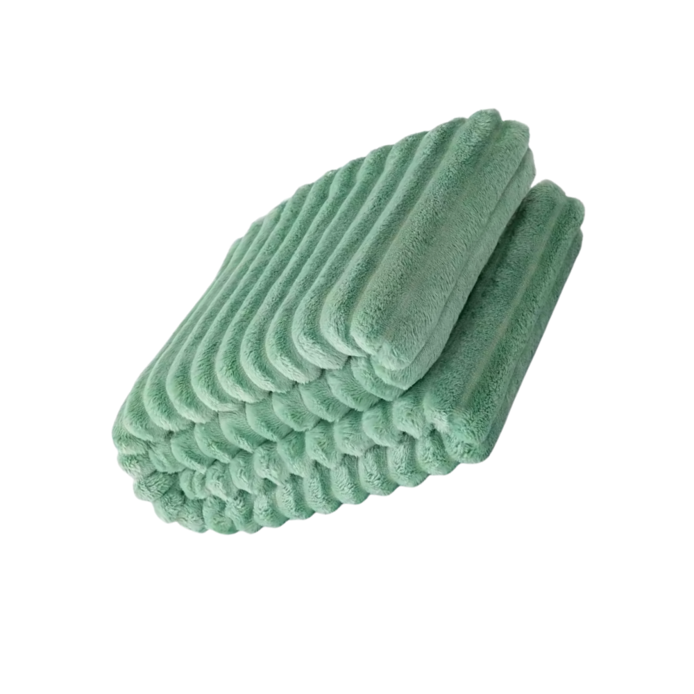 Couverture en flanelle douce et confortable -Vert - Ozerty
