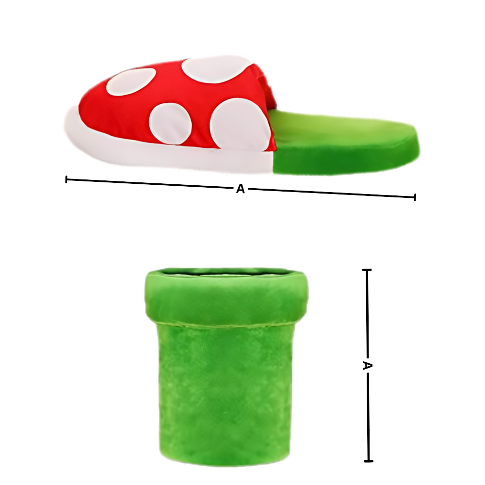 Pantoufles plante piranha de Mario en peluche 

 - Ozerty