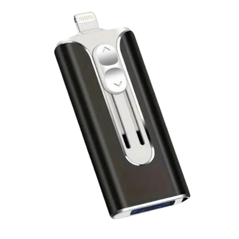 Clé USB 3 en 1 avec transfert rapide de données -Noir - Ozerty