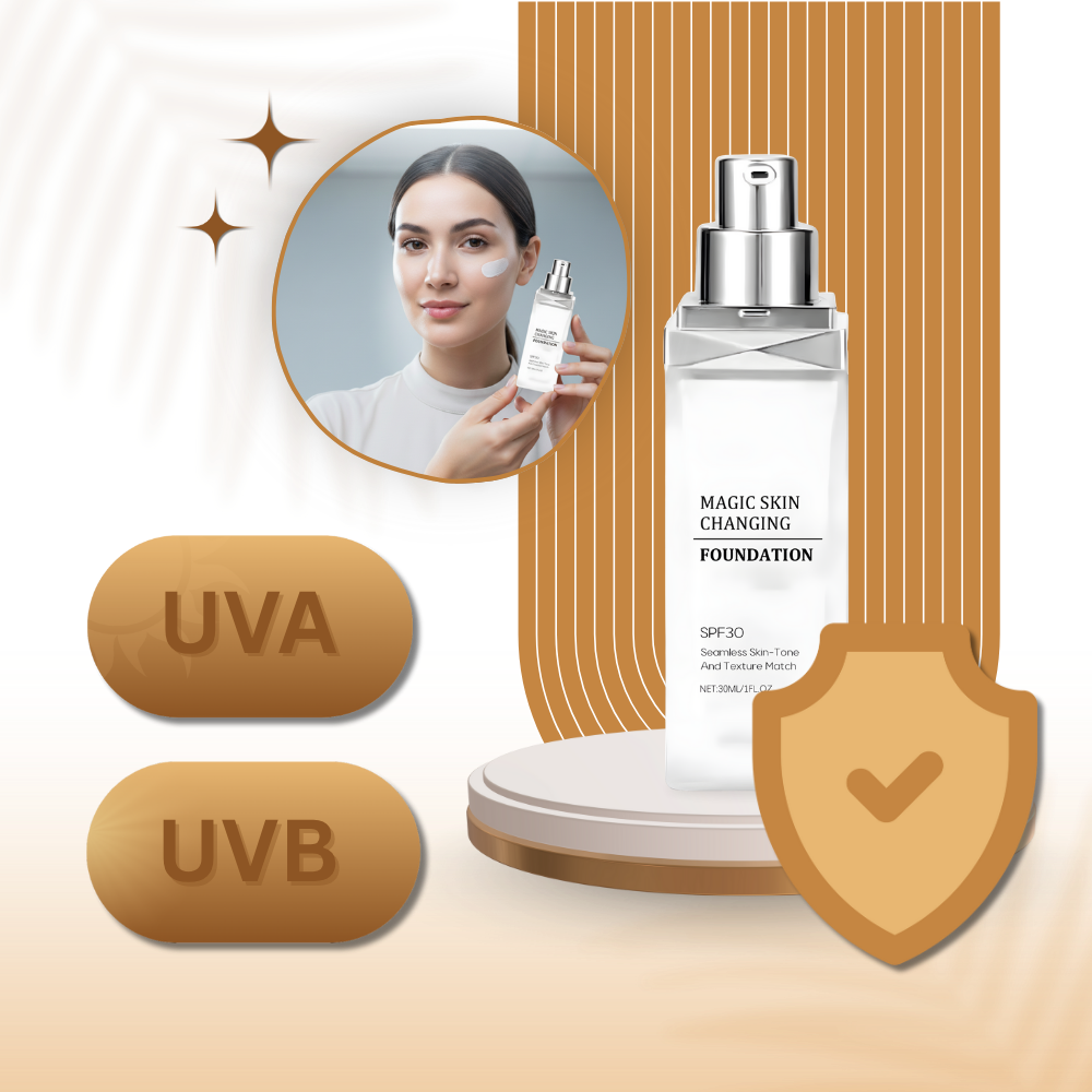 Fond de teint SPF 30 à teinte changeante - Ozerty