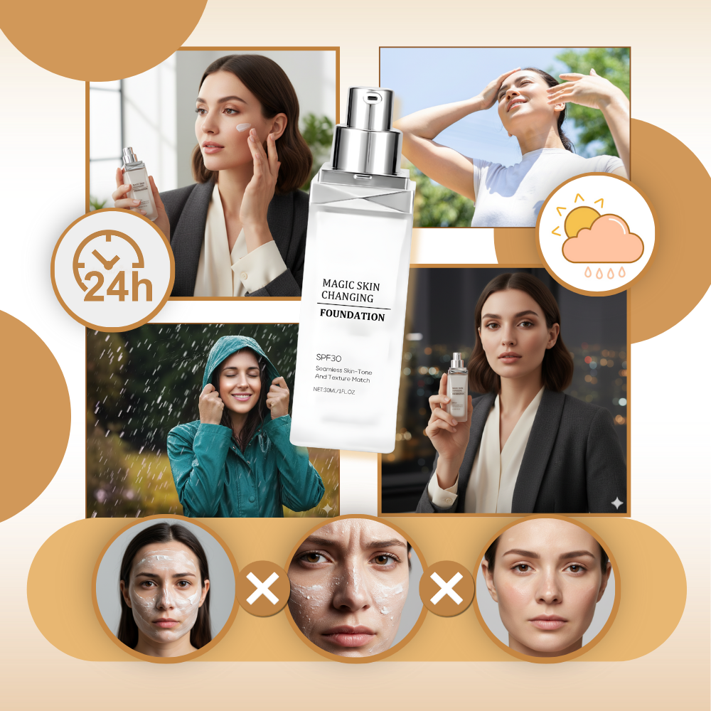 Fond de teint SPF 30 à teinte changeante - Ozerty