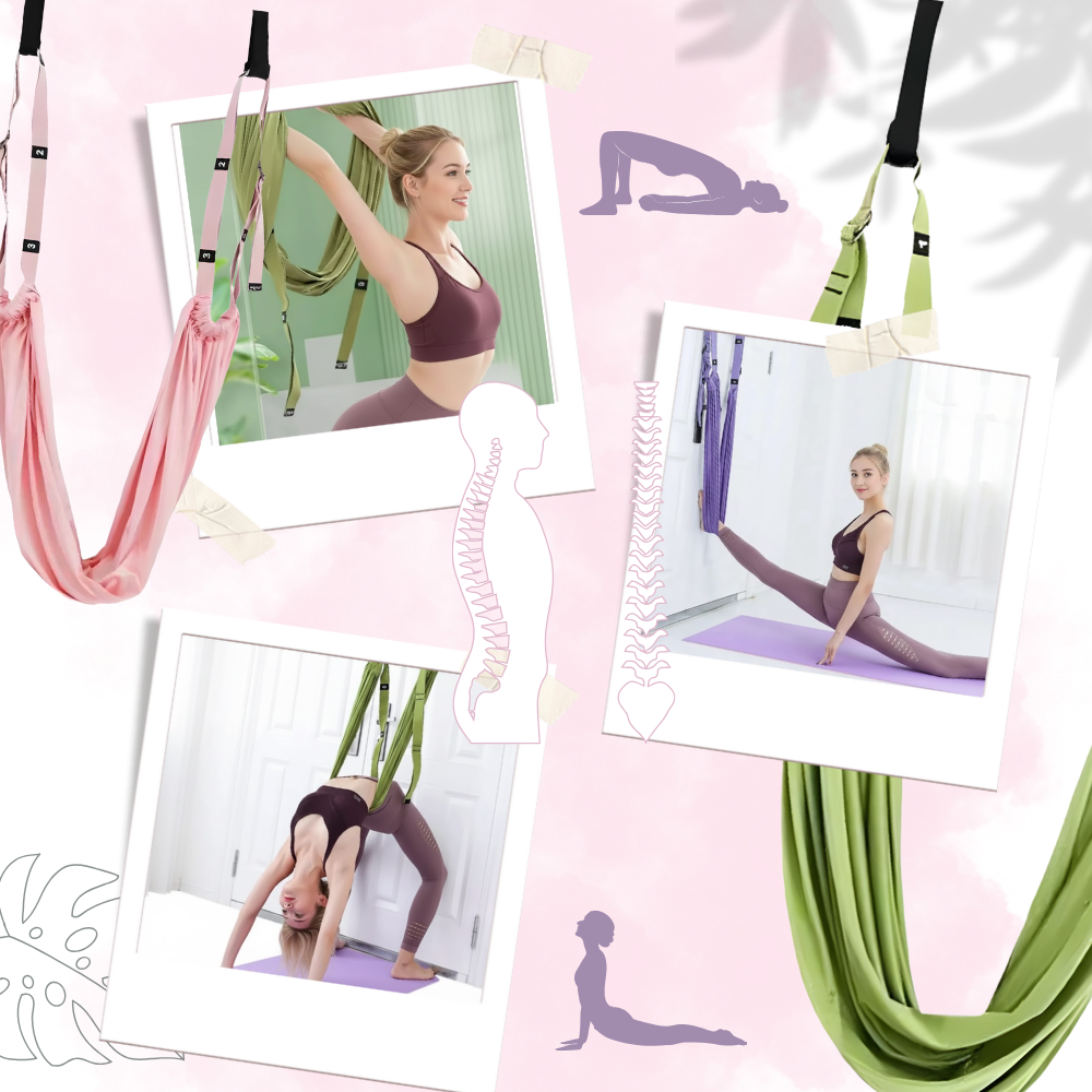 Hamac de yoga aérien solide et réglable - Ozerty