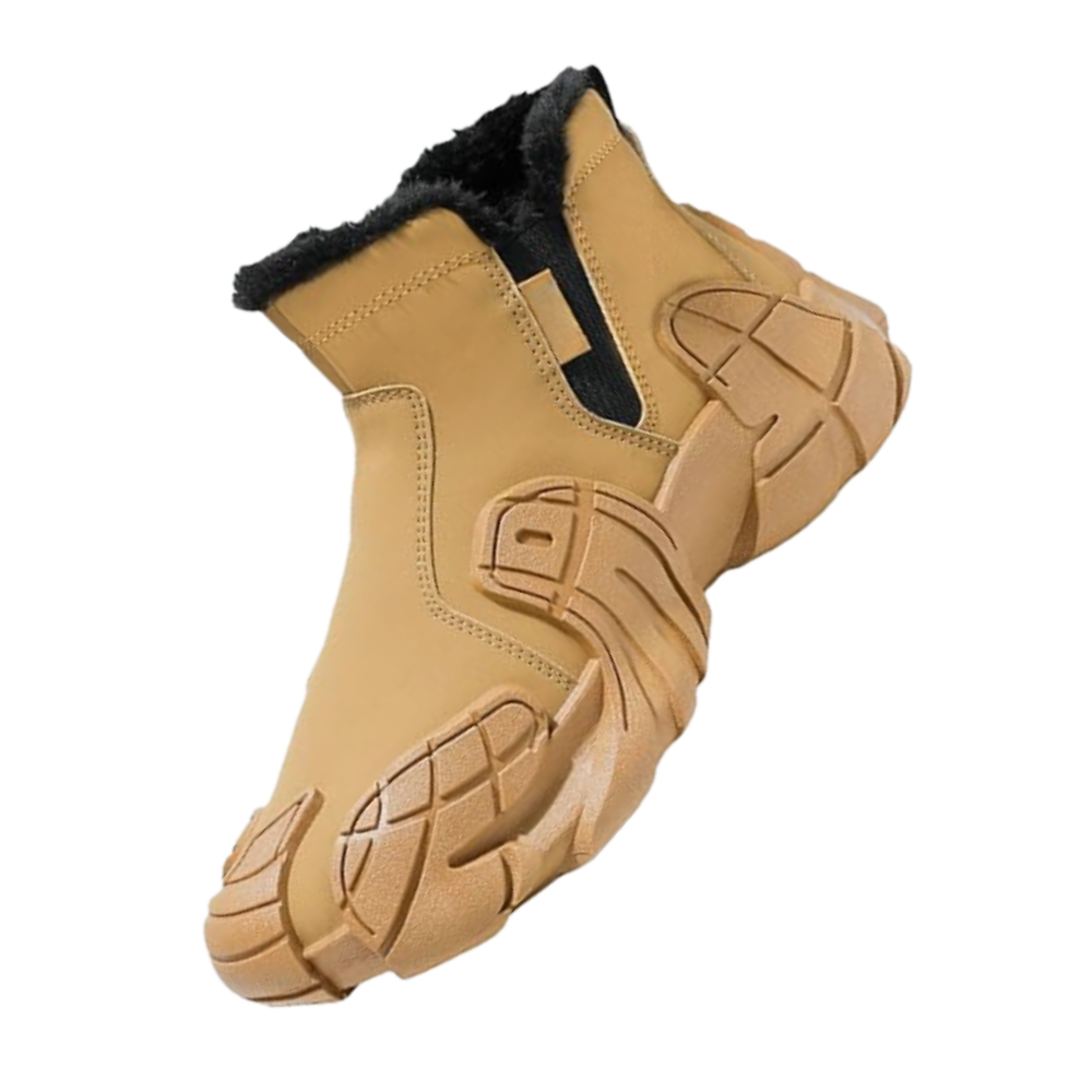 Bottines imperméables élégantes pour hommes -Beige - Ozerty