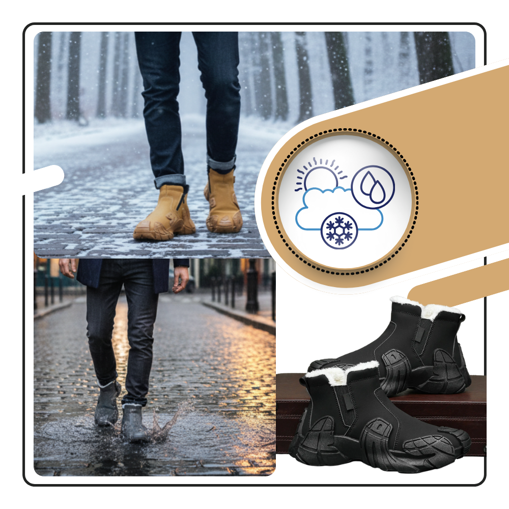 Bottines imperméables élégantes pour hommes - Ozerty