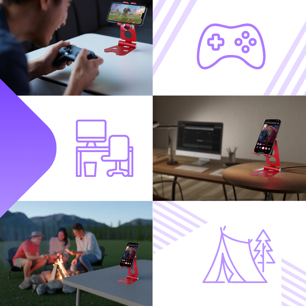 NO LONGER PRODUCING Support de téléphone pivotant et pliable