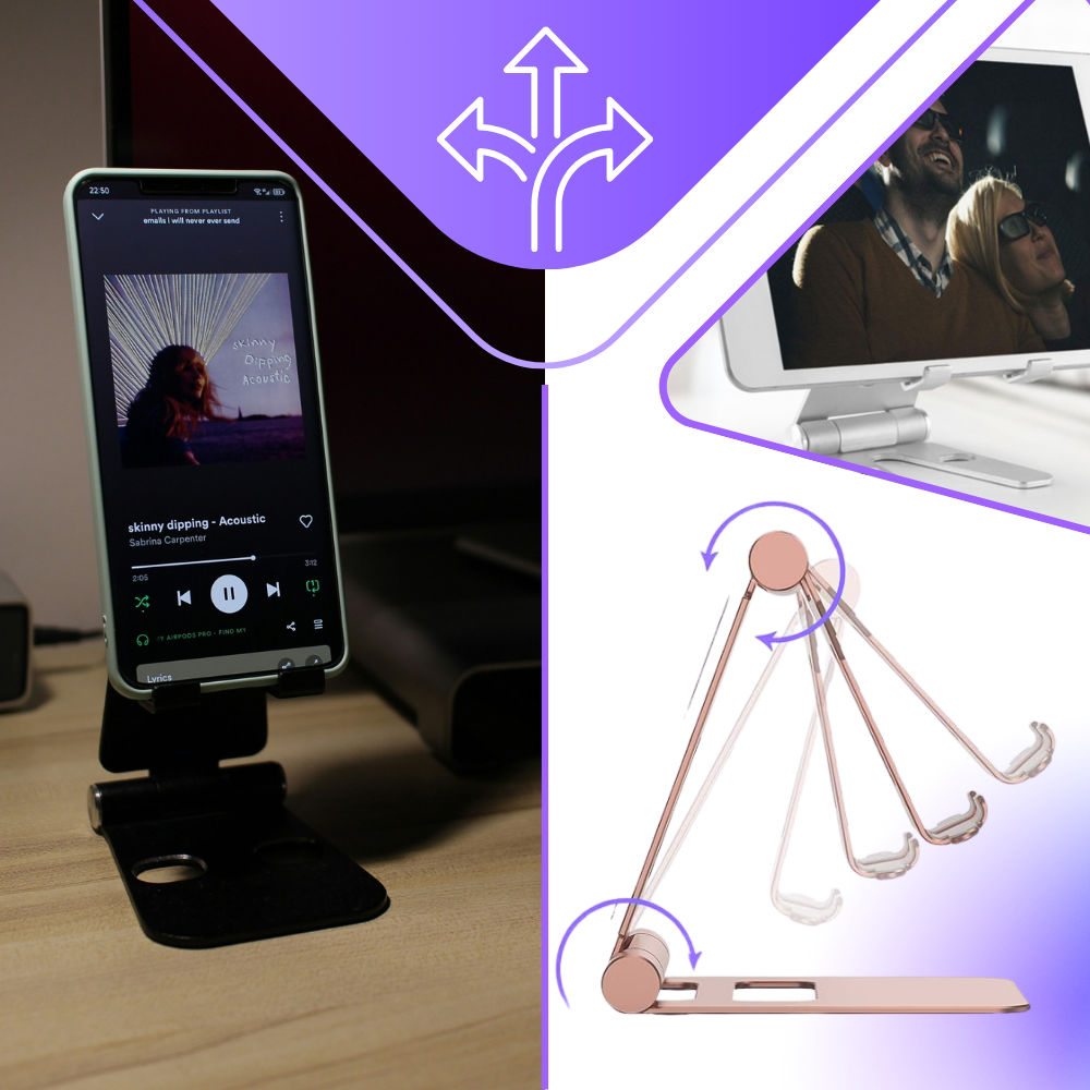 NO LONGER PRODUCING Support de téléphone pivotant et pliable