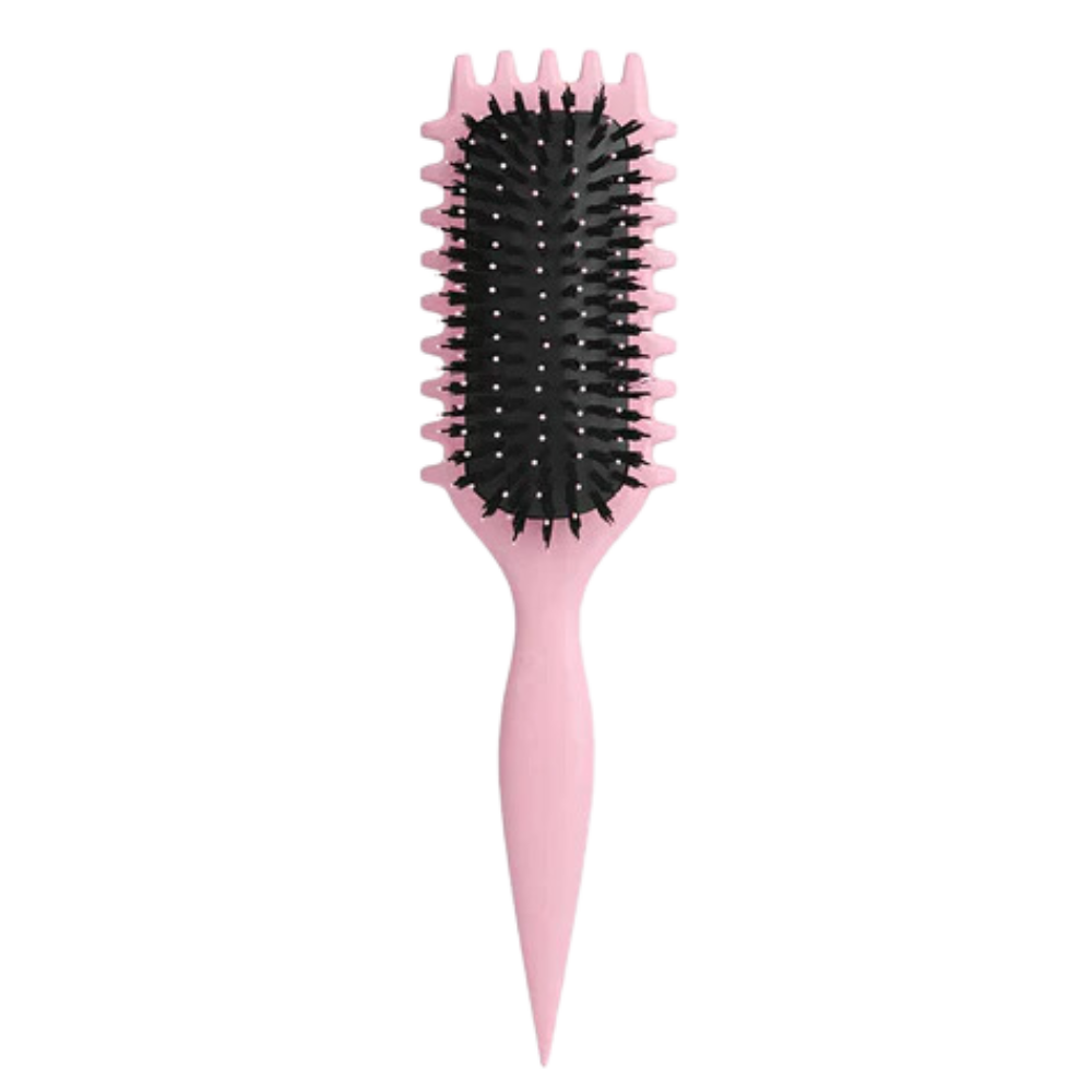 Brosse démêlante et définissante pour boucles -Rose - Ozerty