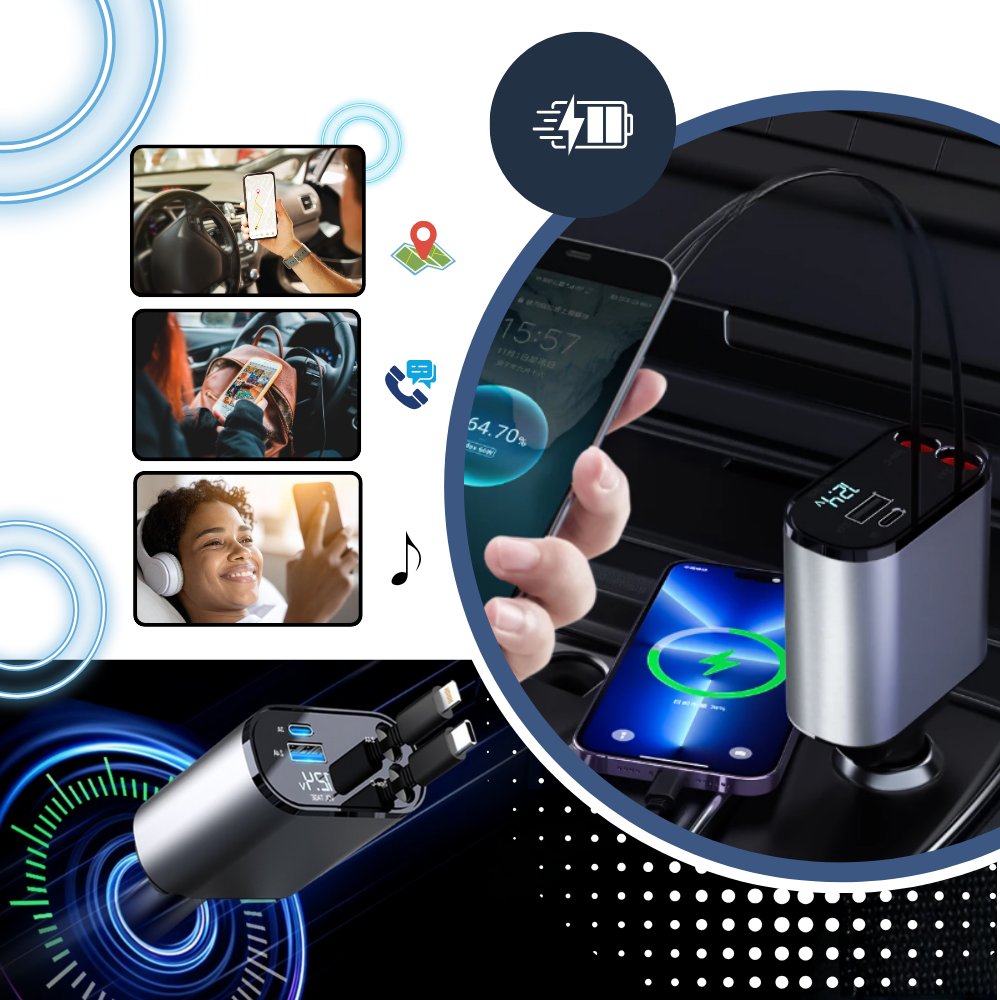 Station de charge télescopique pour voiture - Ozerty