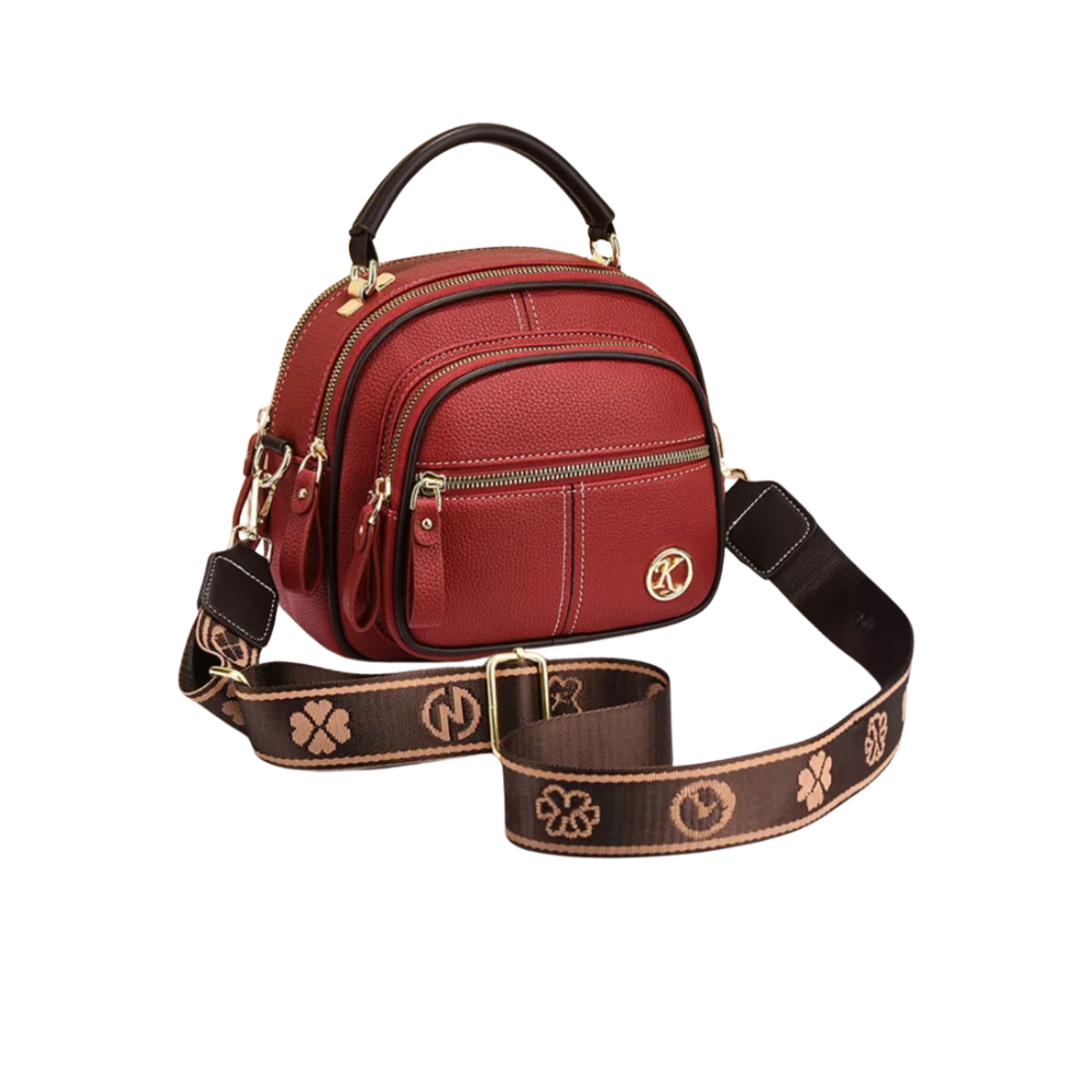 Sac à bandoulière vegan -Rouge - Ozerty