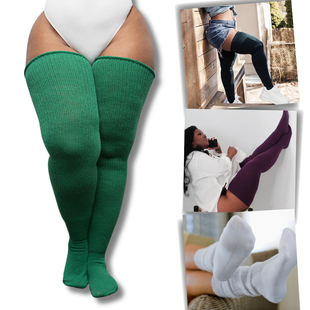 Chaussettes cuissardes renforcées pour femmes - Ozerty