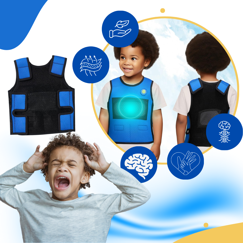 Gilet Sensoriel Lesté Pour Autisme - Ajustement Apaisant, Polyester, Tailles S Et M (noir) - 7