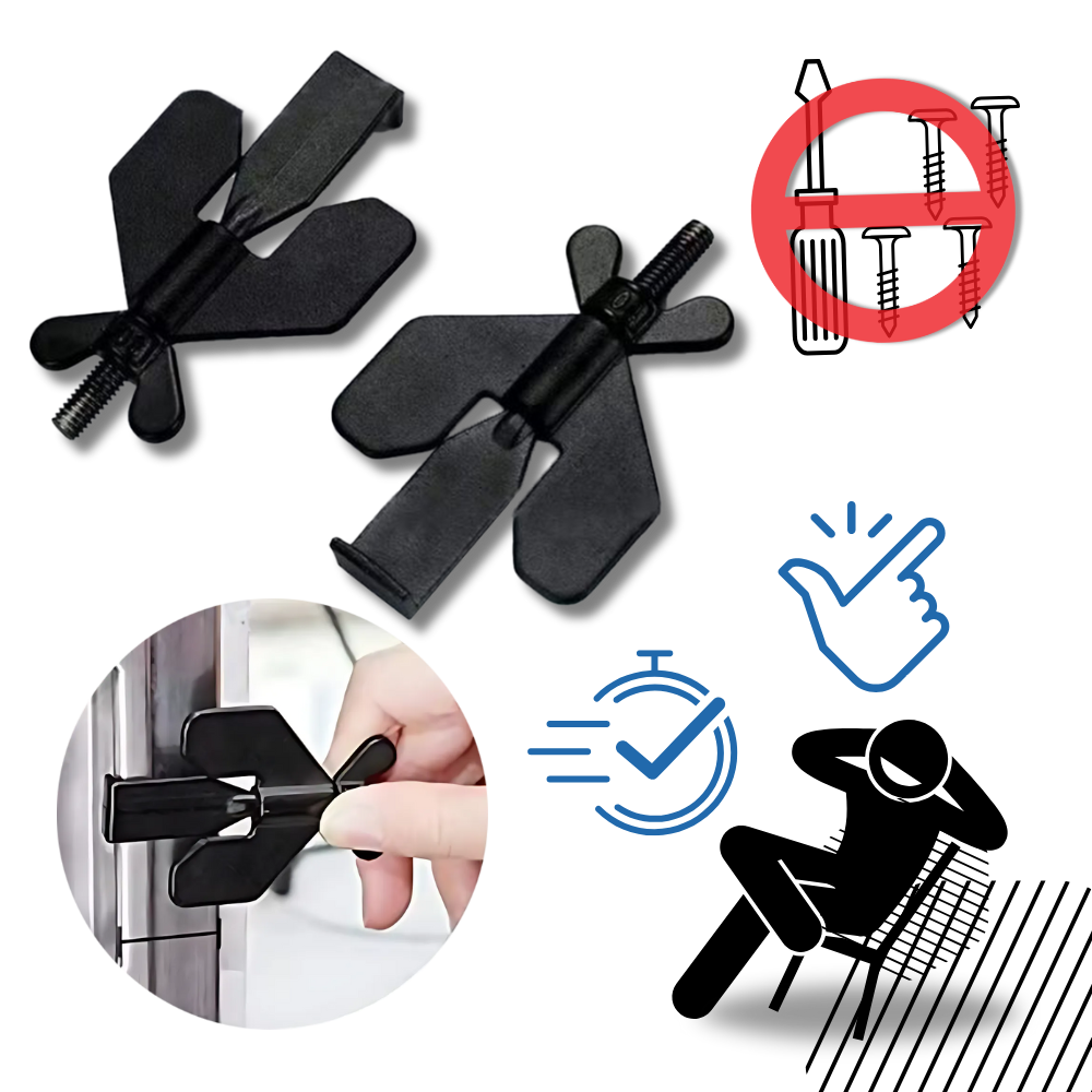 Serrure de porte de voyage universelle sans perçage - Ozerty