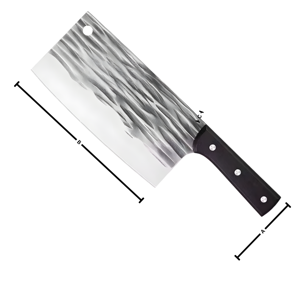 Couteau de boucher à fendre en acier forgé  - Ozerty