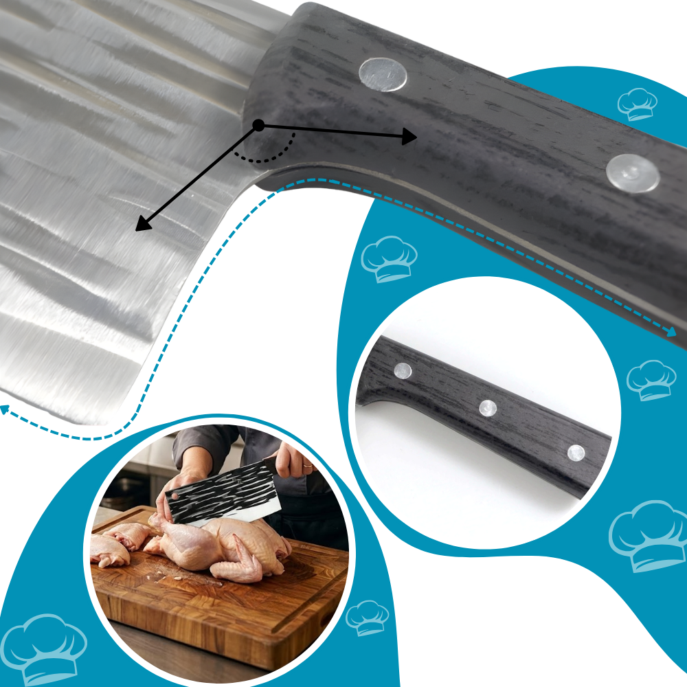 Couteau de boucher à fendre en acier forgé  - Ozerty