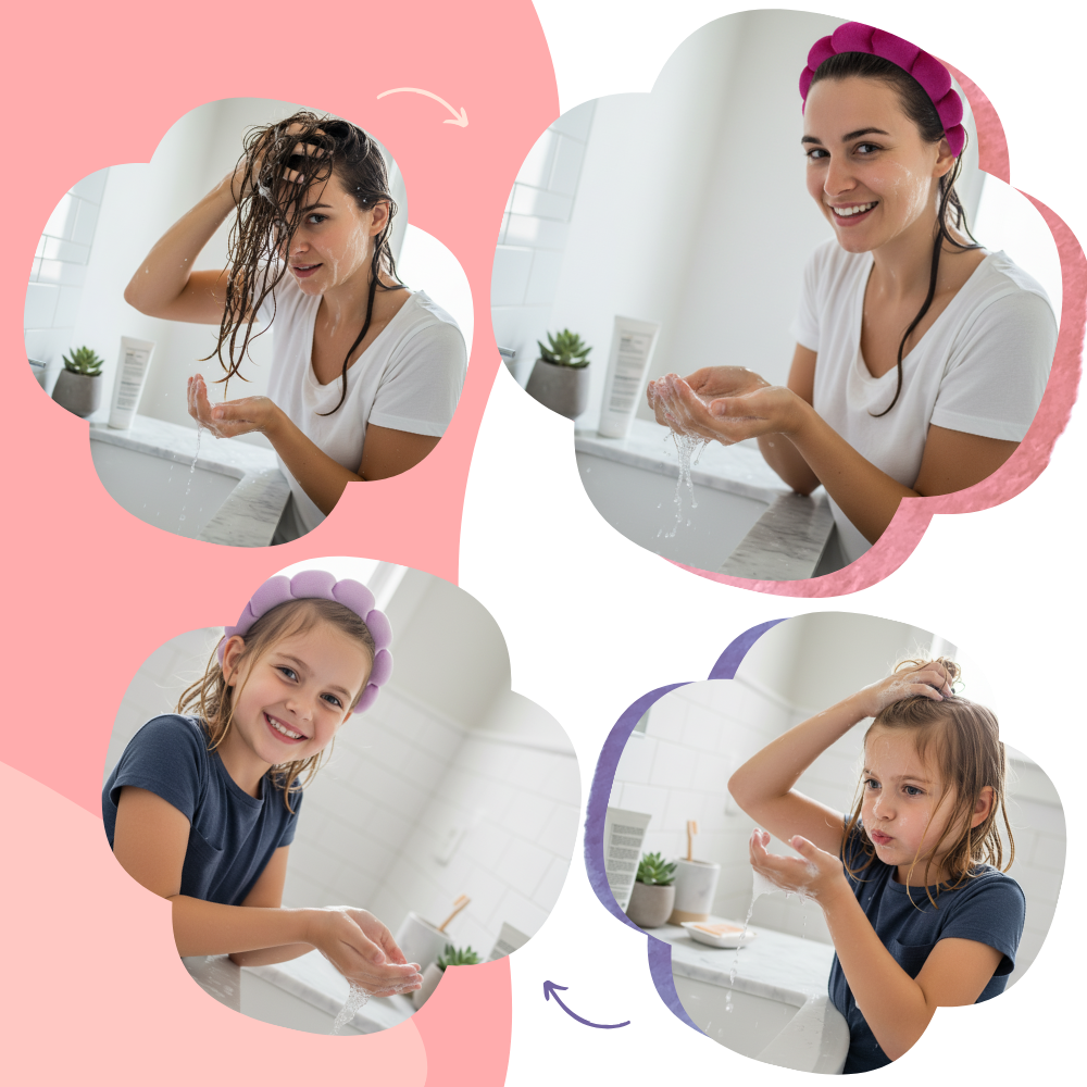 Bandeau en velours rembourré pour les soins de la peau - Ozerty