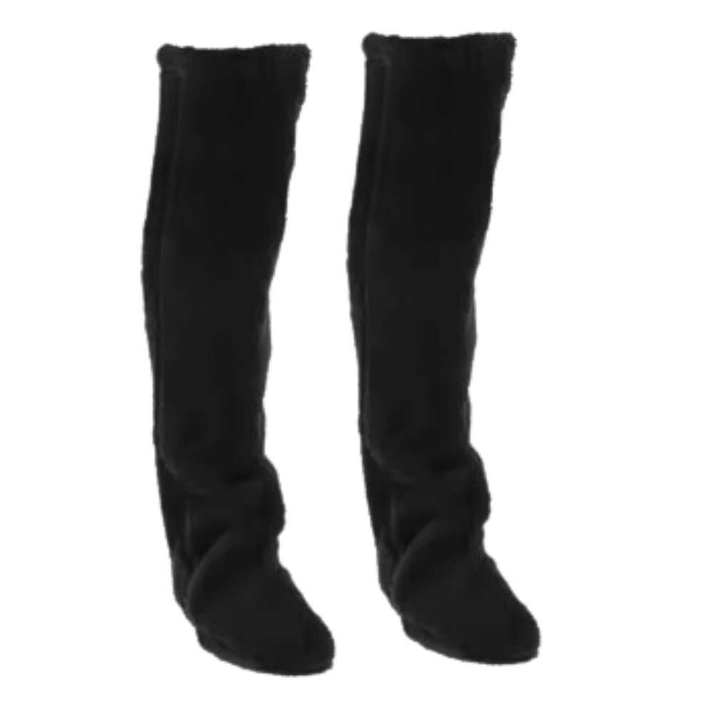 Chaussettes chauffantes longues et moelleuses -Noir - Ozerty