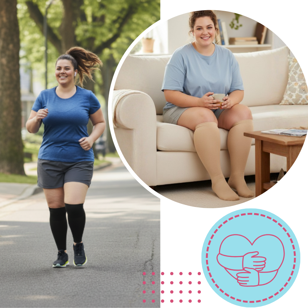 Chaussettes de compression larges et respirantes - Ozerty
