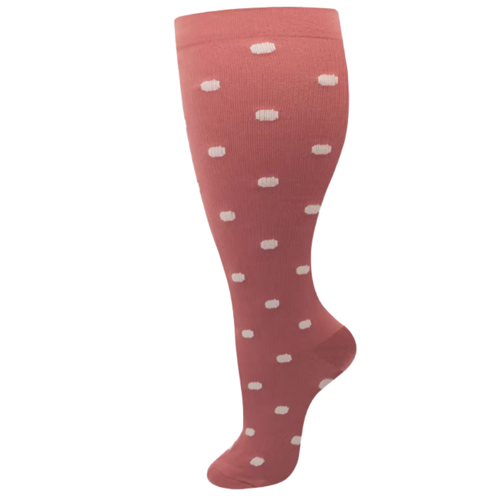 Chaussettes de compression larges et respirantes -Motifs à pois - Ozerty