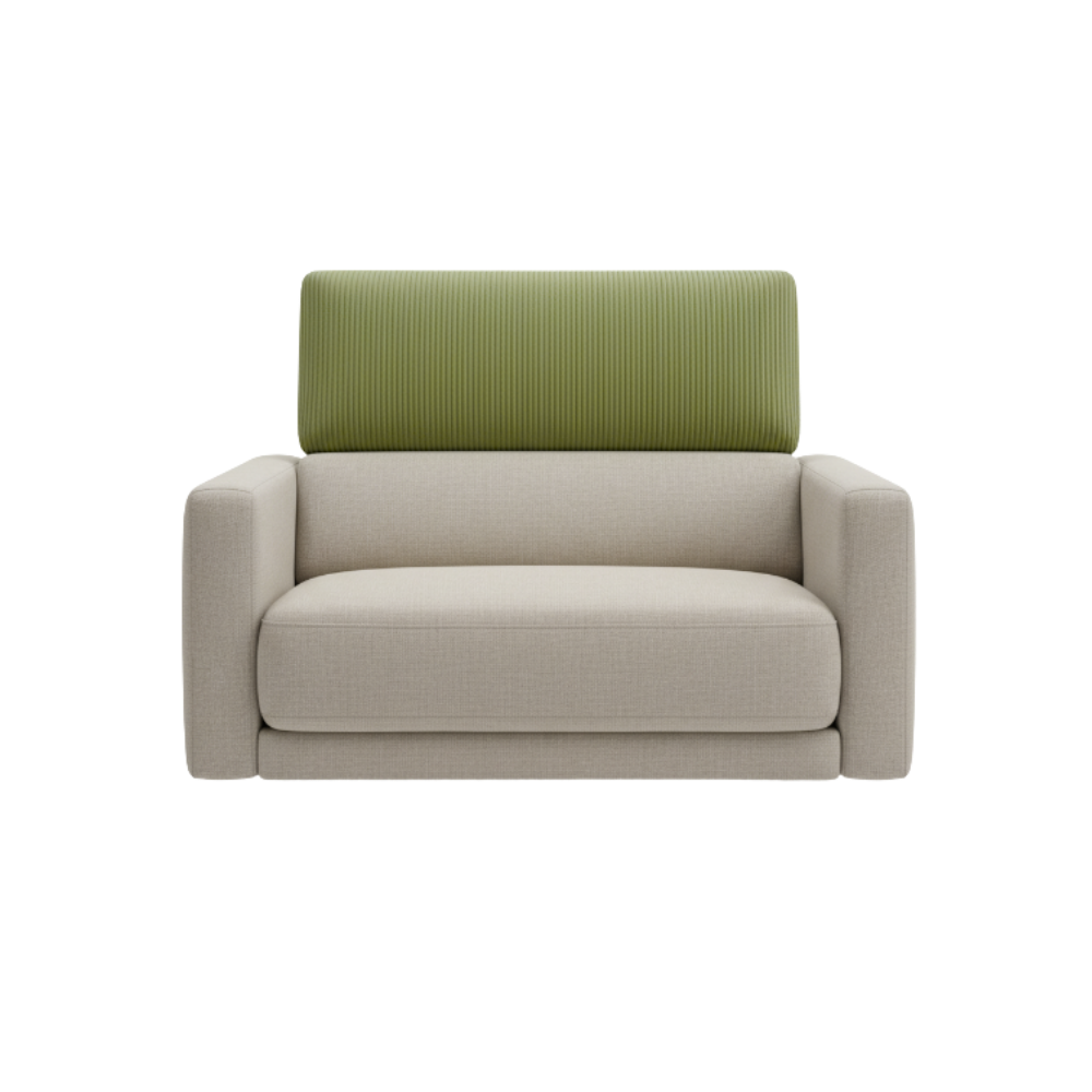 Housse de canapé en velours côtelé infroissable -Appuie-tête séparé - Ozerty