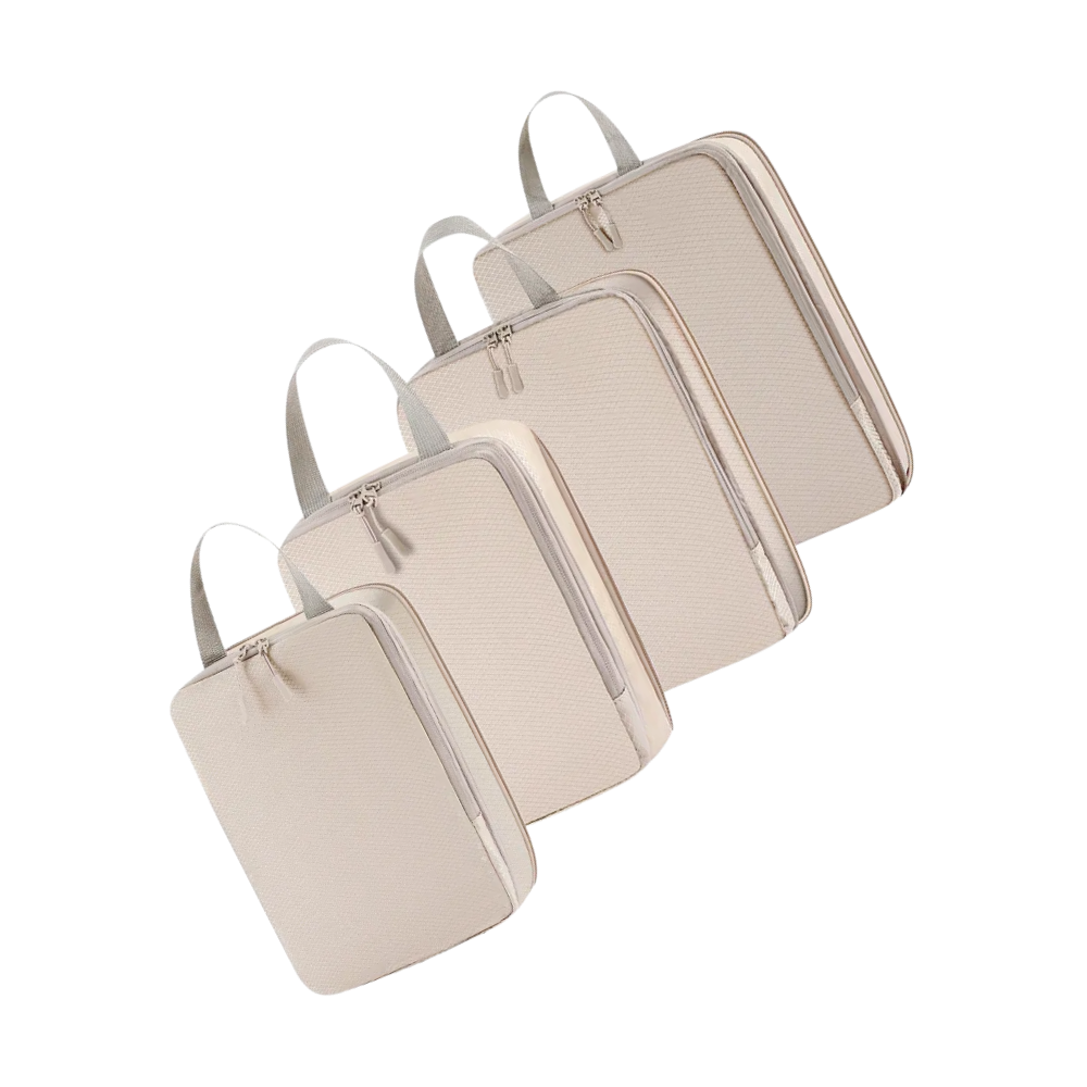 Sac de compression organisateur de bagages -Beige - Ozerty