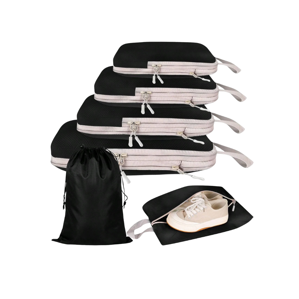 Sac de compression organisateur de bagages -Noir - Ozerty