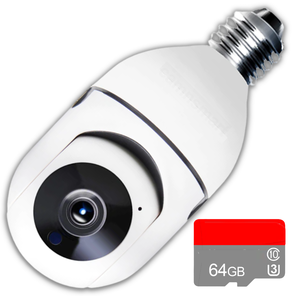 Ampoule intelligente avec caméra de surveillance -2MP 64G/   - Ozerty