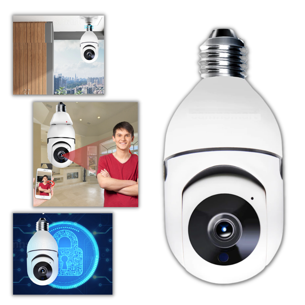 Ampoule intelligente avec caméra de surveillance - Ozerty
